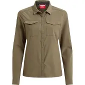 Craghoppers Women's Nosilife Pro Langarm Bluse V Camicetta Donna (46, olivia)
