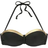 LASCANA Top per bikini 'Elodie' oro / nero