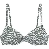 LASCANA Top per bikini oliva / bianco