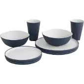 Outwell Gala Geschirrr-Set 2 Personen Set stoviglie grigio/blu
