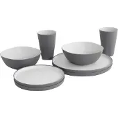 Outwell Gala Geschirrr-Set 2 Personen Set stoviglie grigio