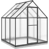 vidaXL Serra con telaio di fondazione antracite 169x169x202 cm alluminio