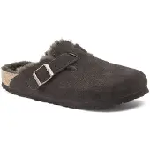 Birkenstock Zoccoli Stretti Boston Shearling Suede Leather