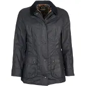 Barbour Giubbotto donna blu scuro Beadnell in cotone spalmato