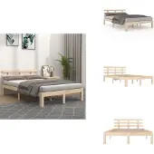 vidaXL Letto in legno massiccio 135x190 cm - Letti e reti
