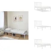 vidaXL Giroletto con testata in metallo bianco 90x190 cm - Letti & reti