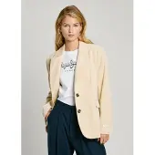 Pepe Jeans per donna. PL402459 Giacca Cara beige (S), Bianco, Casual, Cotone
