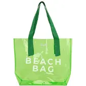 Bagmori Borsa da spiaggia verde / bianco