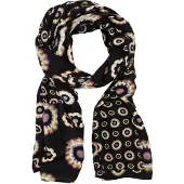 Desigual , Sciarpa rettangolare geometrica, Poliestere, Nero, U