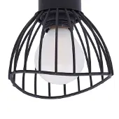 LINDBY plafoniera Piena, nera, a 4 luci, metallo, 70 cm