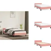 vidaXL Letto con testiera in velluto rosa 80x200 cm - Letti & Reti