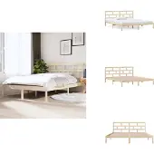 vidaXL Letto in legno massiccio 135x190 cm - Letti e reti