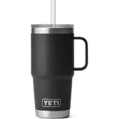Yeti Coolers Rambler Straw Mug Bicchiere isolante (739 ml, grigio/nero)