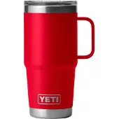 Yeti Rambler Travel Mug 20oz Stronghold Lid, Rescue Red, tazza thermos da viaggio con coperchio, 591 ml
