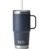 Yeti Coolers Rambler Straw Mug Bicchiere isolante (739 ml, blu/grigio)