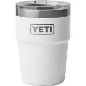 Yeti Rambler Stackable Cup 16oz Mag Slider Lid, White, tazza thermos impilabile con coperchio, 473 ml
