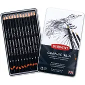 Derwent Matita In Grafite Metallic Box 9b-h 12 Unità
