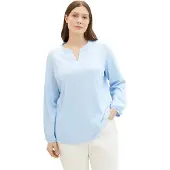 Tom Tailor Blusa A Maniche Lunghe Vertical Stripe Plus