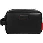 Bugatti Clark Borsa da toilette Vera Pelle 20 cm nero