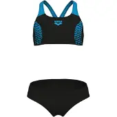 Arena Girl's Openings Bikini Energy Back Bikini Bambini (164, nero)