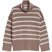 Armedangels Women's Chanaa Stripes Maglione Donna (L, marrone)