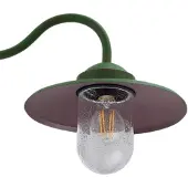 LINDBY Applique da esterno Bilma, verde, vetro, altezza 29 cm