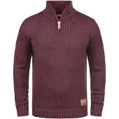 !Solid Pullover 'Petro' rosso vino