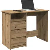 vidaXL Scrivania Artisan in rovere 102x50x75 cm materiale a base di legno