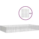 vidaXL Recinto ruspante 24 pezzi 54x60 cm Ferro zincato