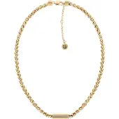 Tommy Hilfiger Collana Moda Placcata Oro Con Zirconi — Collana