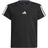 Adidas Girl's 3-Stripes Tee T-shirt Bambini (128, nero)