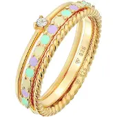 Elli Anello giallo chiaro / oro / menta / lavanda