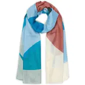 Noolur Sciarpa blu / marrone / verde / bianco