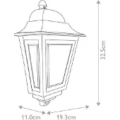 ELSTEAD Applique da esterno Deco Lane, bronzo, lanterna, alluminio, IP44