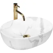REA Lavabo da Appoggio Amelia Marmo Shiny