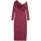 Desigual , Abito a quadri psichedelici, Poliestere, Rosso, XL