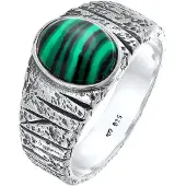 KUZZOI Anello verde / argento