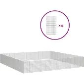 vidaXL Recinto ruspante 48 pezzi 54x100 cm Ferro zincato