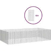 vidaXL Recinto ruspante 24 pezzi 54x100 cm Ferro zincato