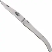 Laguiole 109SAT Ghion Stainless Steel Handle, Brass Liners, coltello da gentleman