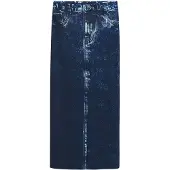 Desigual , Gonna effetto denim, Cotone, Blu, M