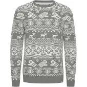 11 Project Pullover 'Uwe' pietra / bianco