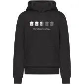 Merchcode Felpa 'Christmas Gifts Loading' grigio scuro / nero / bianco