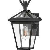 HINKLEY Palma, lampada da parete per esterni in nero IP44 HK-PALMA-S-BK