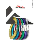Austrialpin Micro Wire 6er Set Alu Moschettoni a leva variopinto