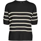 Vero Moda Pullover 'VMSaba' crema / nero