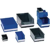 Lockweiler Contenitore aperto L160/140xW100xH75mm PE blu - 19100524