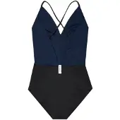 Mymarini Women's Summersuit Costume intero Donna (L, blu/nero)