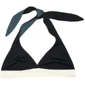 Mymarini Women's Neckholder Top Parte superiore bikini Donna (L, nero)