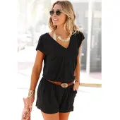 LASCANA Tuta jumpsuit nero